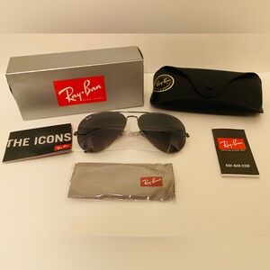 Ray-Ban Gunmetal Aviator Sunglasses